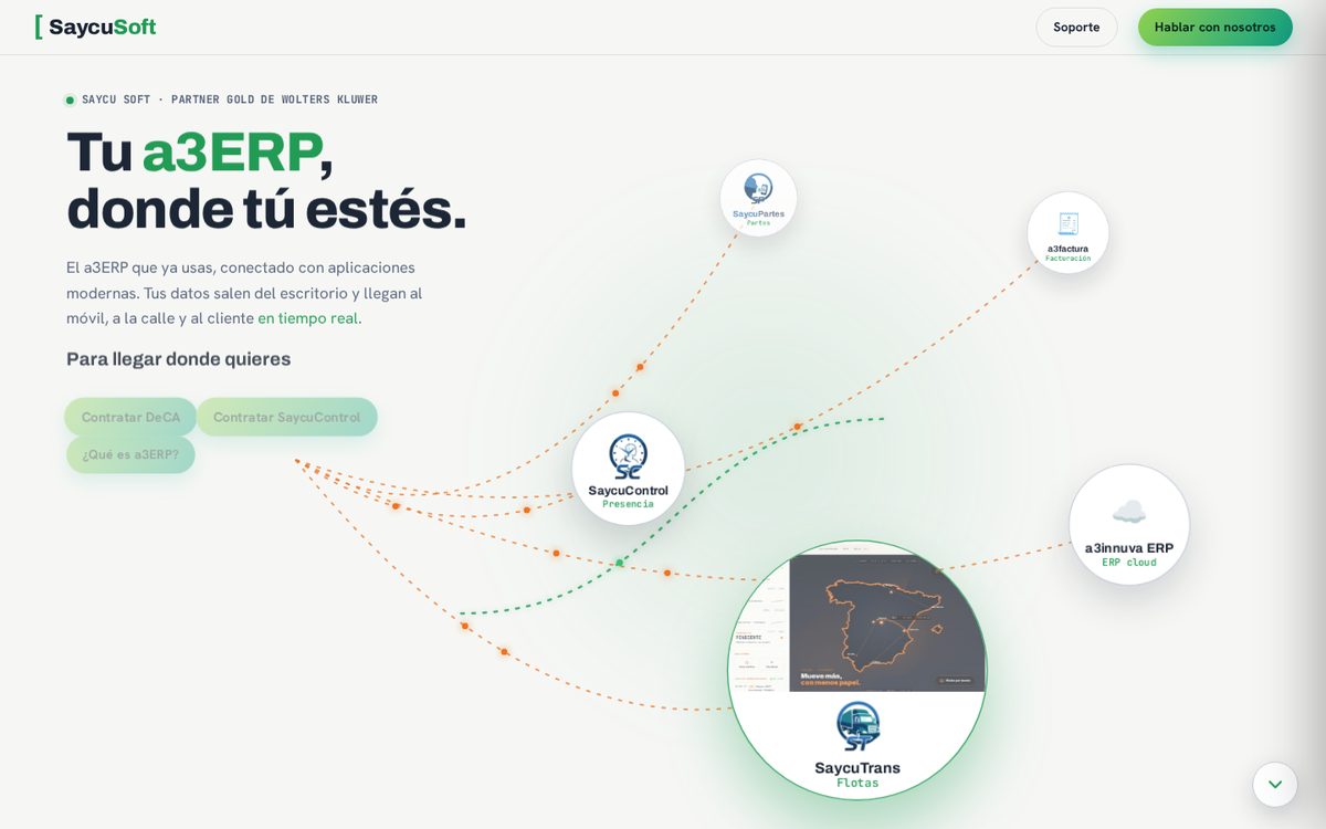 Portada de la web de Saycu Soft